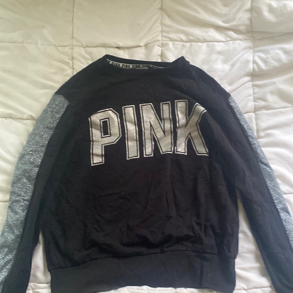PINK sparkly long sleeve tee